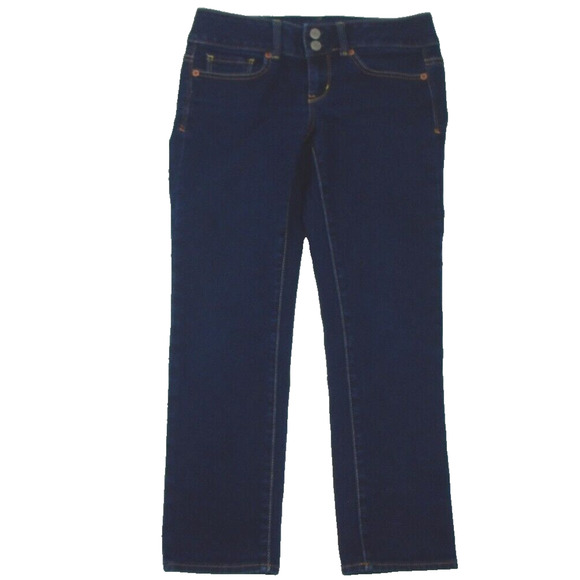 American Eagle Jeans Artist Low Rise Dark Wash Stretch Denim Size 2‎ - Picture 1 of 11